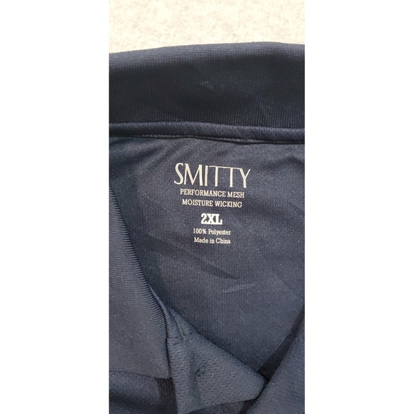 Smitty Performance Mesh Polo Shirt Navy Blue, Size 2XL, Moisture Wicking OHSAA - Picture 5 of 7
